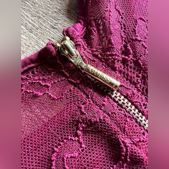 GUESS Magenta Lace Cocktail Dress | Size Small - Picture 7 of 8